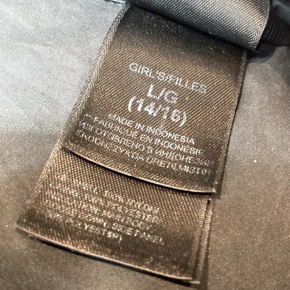 THE NORTH FACE 550 Girl BLACK Nylon QUILTED Goose Down PUFFER VEST Size L ⭐️⭐️⭐️ - Picture 9 of 14